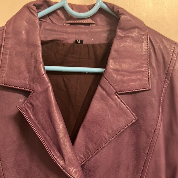 Pure Sheep Leather Blazer jacket in Size 38 (M)! Super soft,snug,warm & comfy ! - Picture 4 of 10